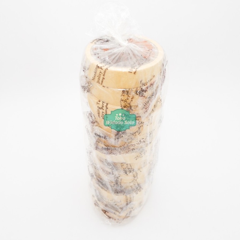 

1 LUSIN Isolasi Kertas Bengyu 24mm Coklat Masking Tape Heavy Duty - 12 Buah