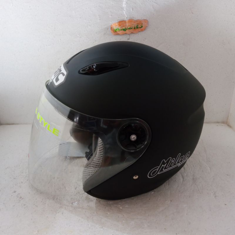 HELM BMC MILAN SOLID BLACK PINK WHITE ORI ORIGINAL