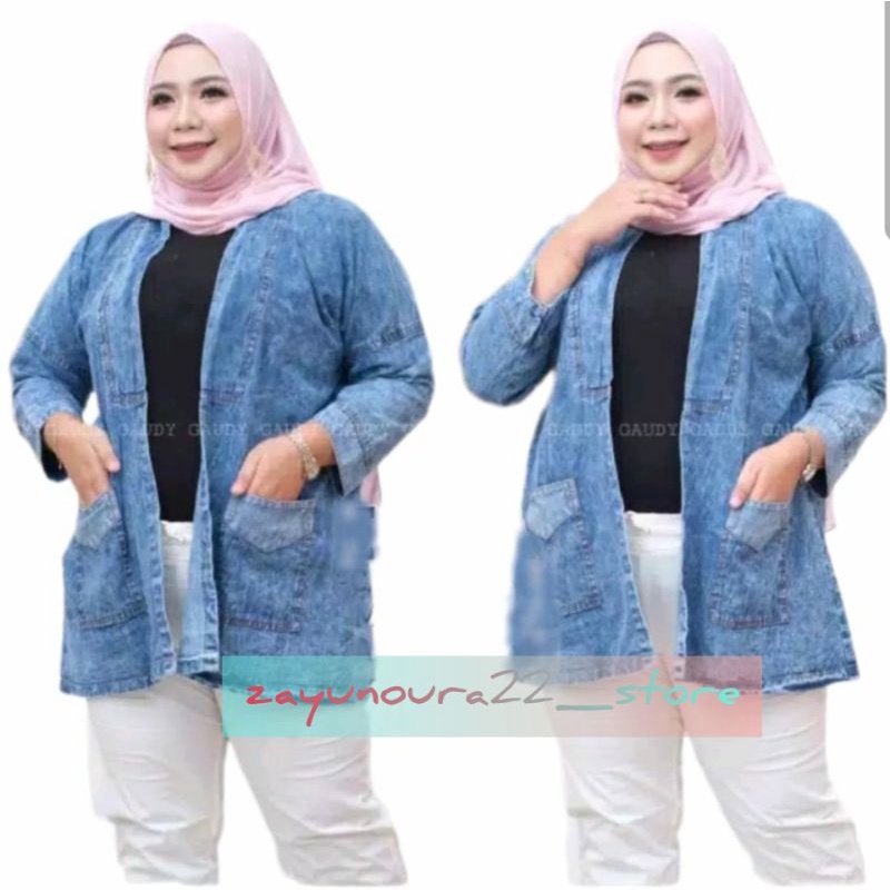 Outer Jeans Wanita Snow / Cardigan Kimono Outfit Simpel
