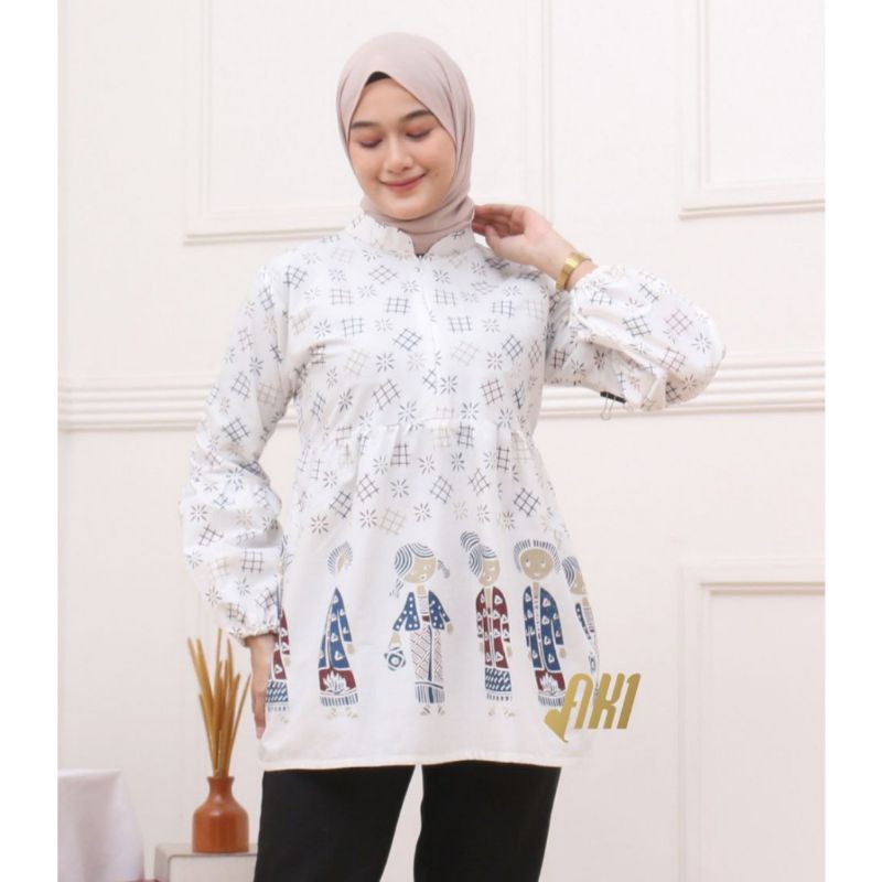 Batik wanita | Batik Kerja | Atasan batik wanita Jumbo M L XL XXL LD 120