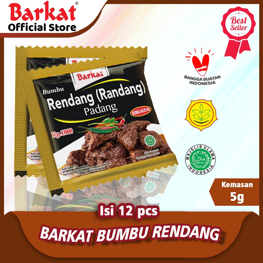 

Barkat Bumbu Rendang Asli Padang Instan Isi 5 Gram Sejak 1939