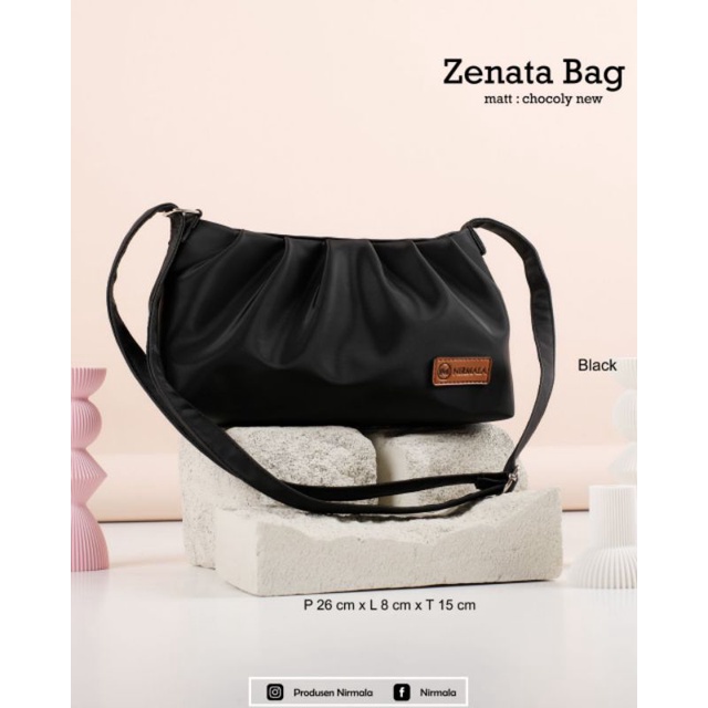 TAS SELEMPANG ZENATA BAG BY PRODUSEN NIRMALA BAHAN CHOCOLY ANTI AIR WATERPROOF PREMIUM