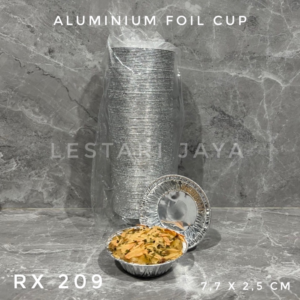 Alumunium Foil Cup Tray RX209 Wadah Kotak Pudding Pasta Kue