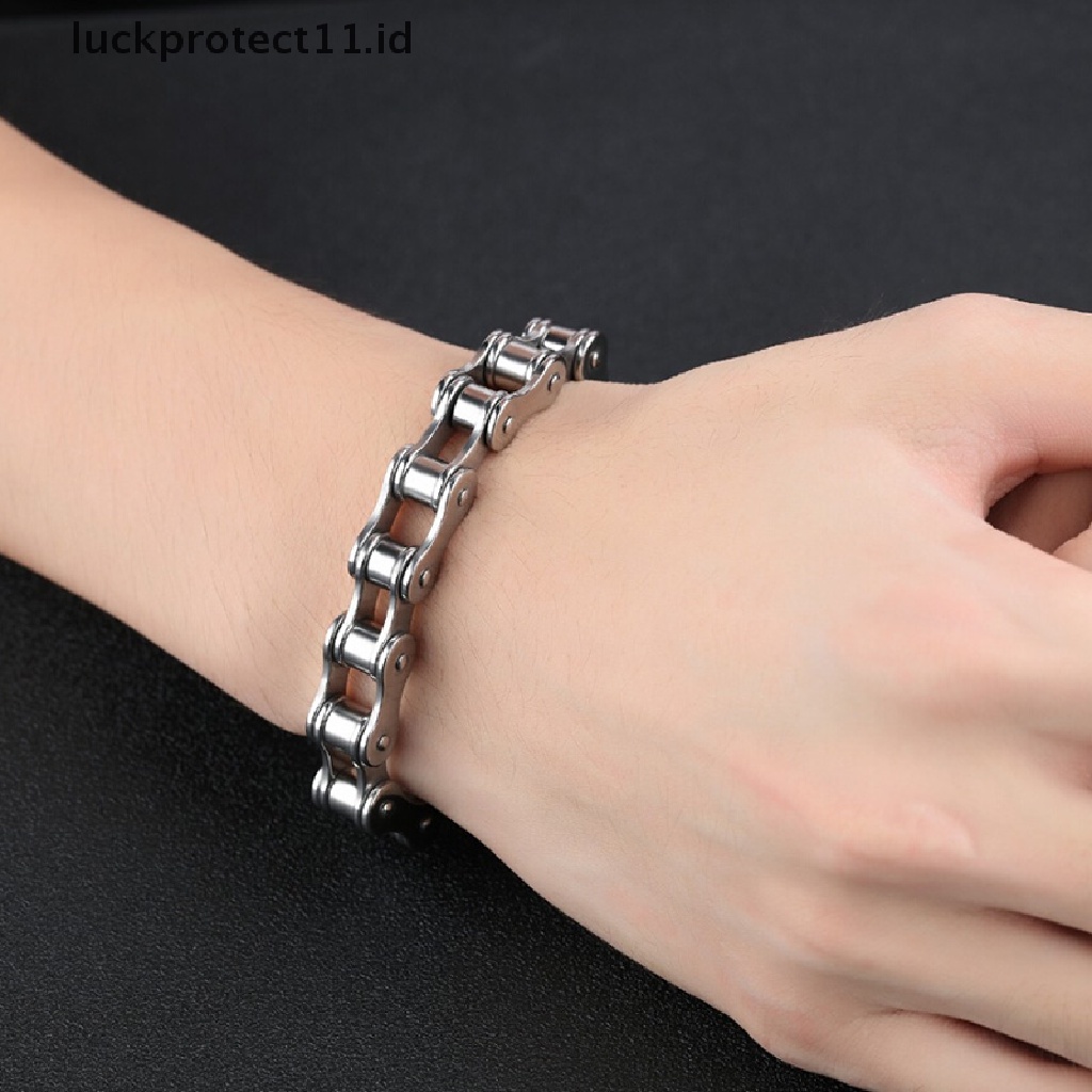 Gelang Rantai Sepeda Motor Bahan Stainless Steel Untuk Pria