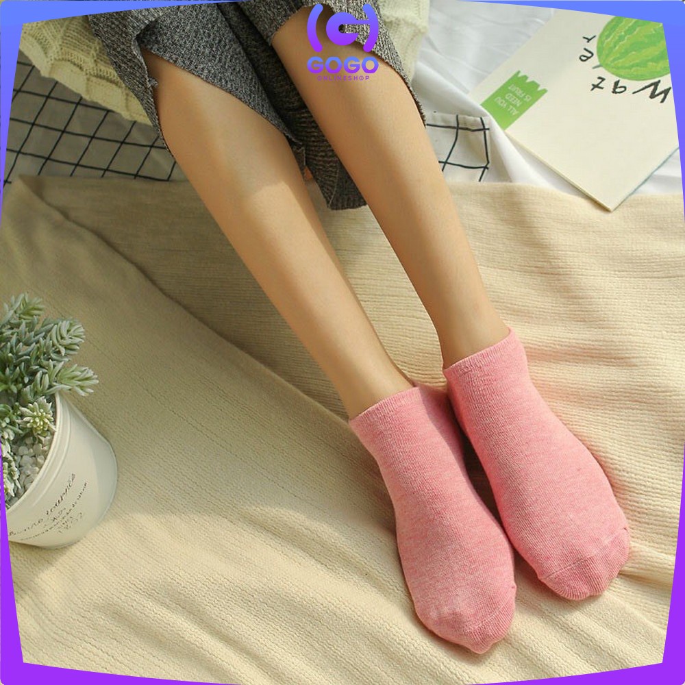 GOGO-P59 Kaos Kaki Semata Kaki Polos / Kaus Kaki Wanita / Kaos Kaki Ankle Dewasa / Short Socks Import