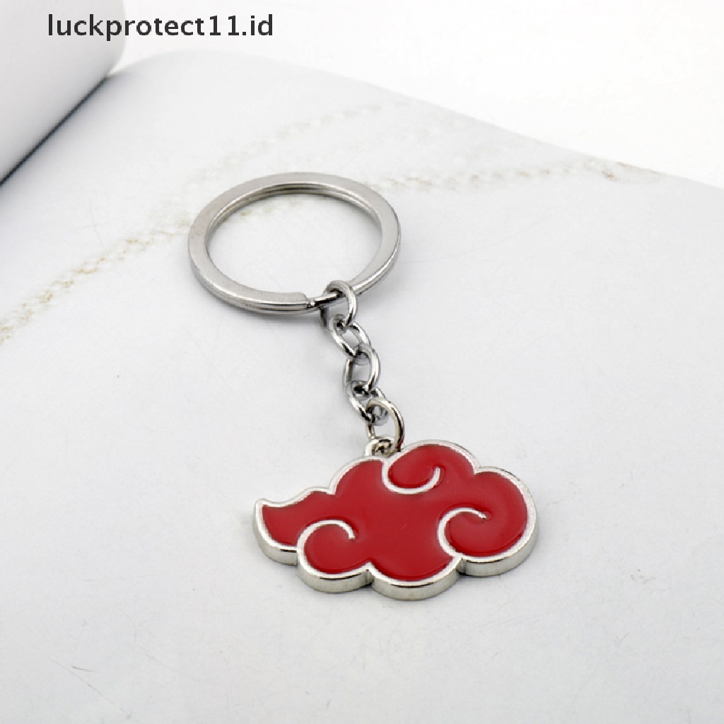 Kalung Liontin Bahan Metal Desain Anime Akatsuki Organisasi Awan Merah Gaya Jepang Untuk Unisex