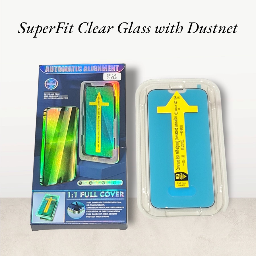 Iphone 14 14 PLUS 14 PRO 14 PRO MAX  Quick Super Fit Full Cover Clear Tempered Glass