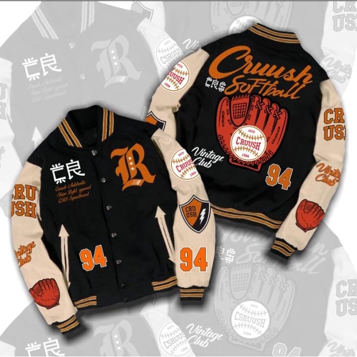 Jaket Bomber Varsity Original Distro - Varsity Jaket Baseball Pria Wanita Size M L XL XXL