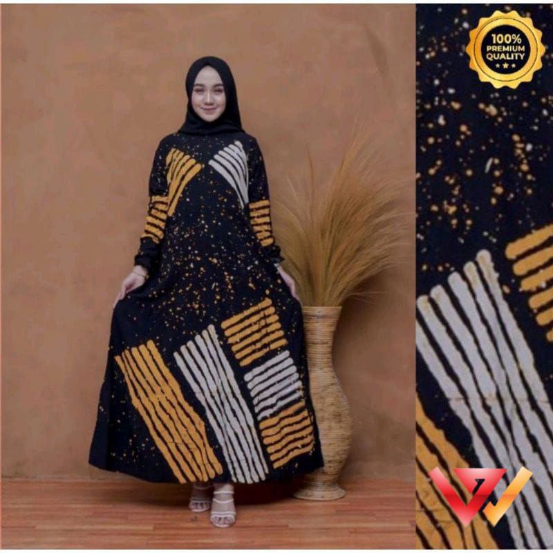 BATIK USMAN Terbaru Gamis twill rayon ori pelangi gamis twil tie dye gamis rayon candimekar premium