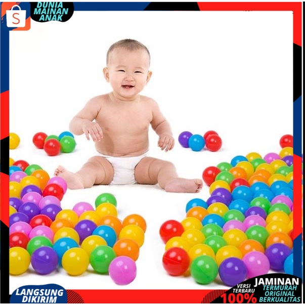 Mainan Anak laki laki dan perempuan Mandi Bola Earth Warna warni isi 25 pcs SNI FREE BPA