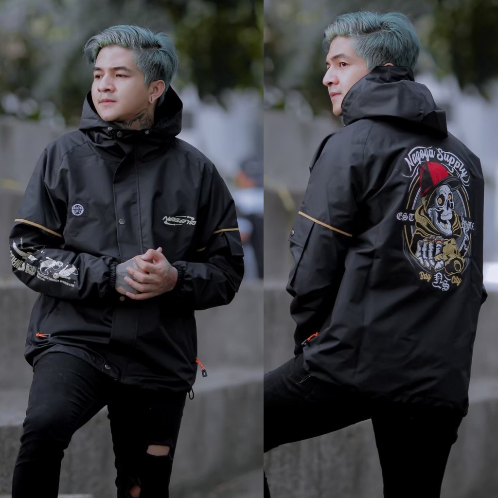 Jacket Windbreaker Nagoya- Outerwear Original Distro- Jaket Parasut Anti air