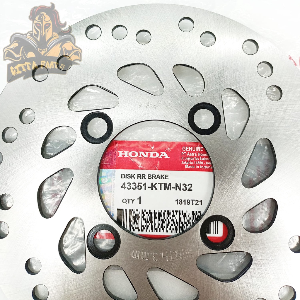 PIRINGAN CAKRAM BELAKANG HONDA KTM KUALITAS ASLI ORIGINAL HONDA AHM PRESISI AWET TIDAK KARATAN SUPRA X125 BLADE