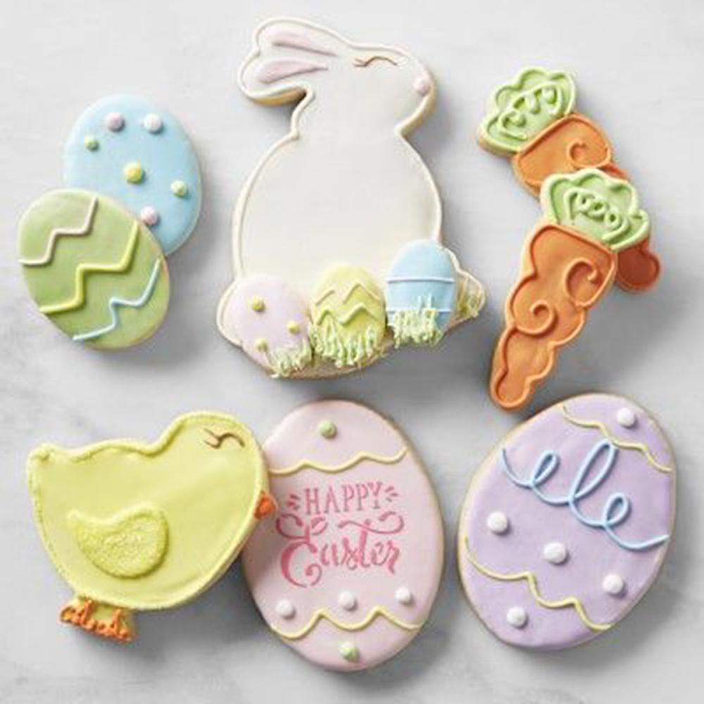 Solighter Easter Egg Fondant Butterfly Dekorasi Paskah Cetakan Biskuit Rabbit Chick