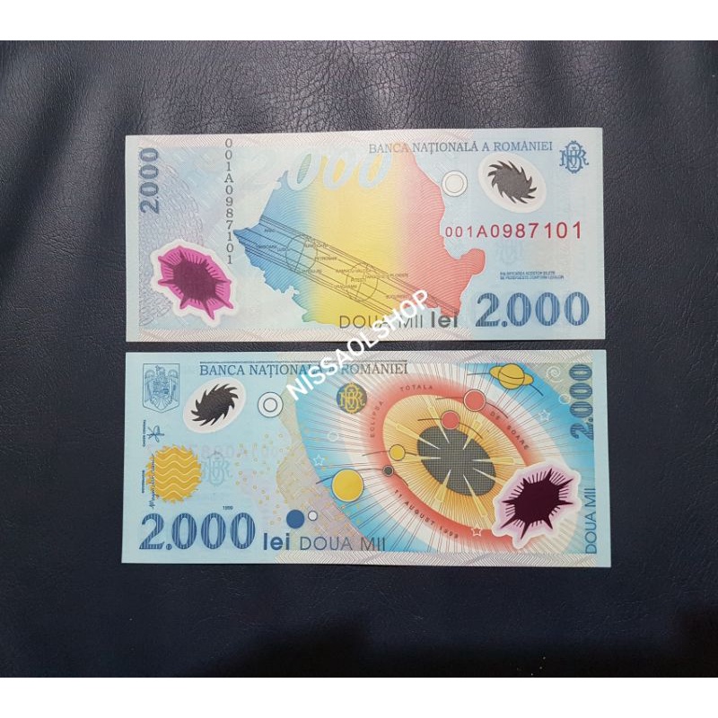 UANG KUNO ASING ROMANIA 2000 POLIMER/PLASTIK