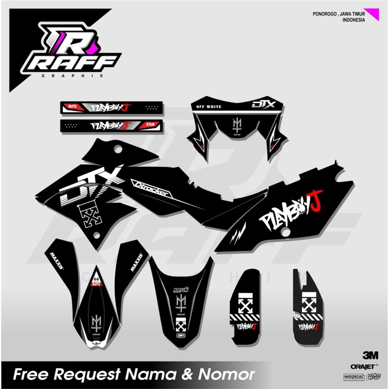 Decal playboy/ sticker decal playboy dtx/ decal playboy crf/ decal playboy klx