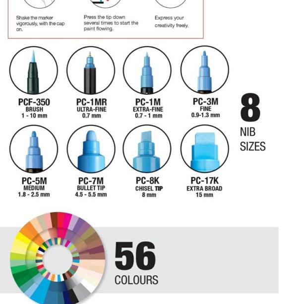 

Uni POSCA Paint Marker PC-17K - Extra Broad - Chissel Tip 15mm