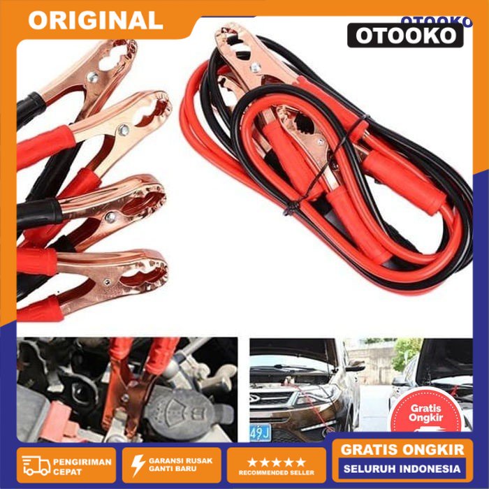Kabel jumper aki accu mobil 500A 180cm bahan copper