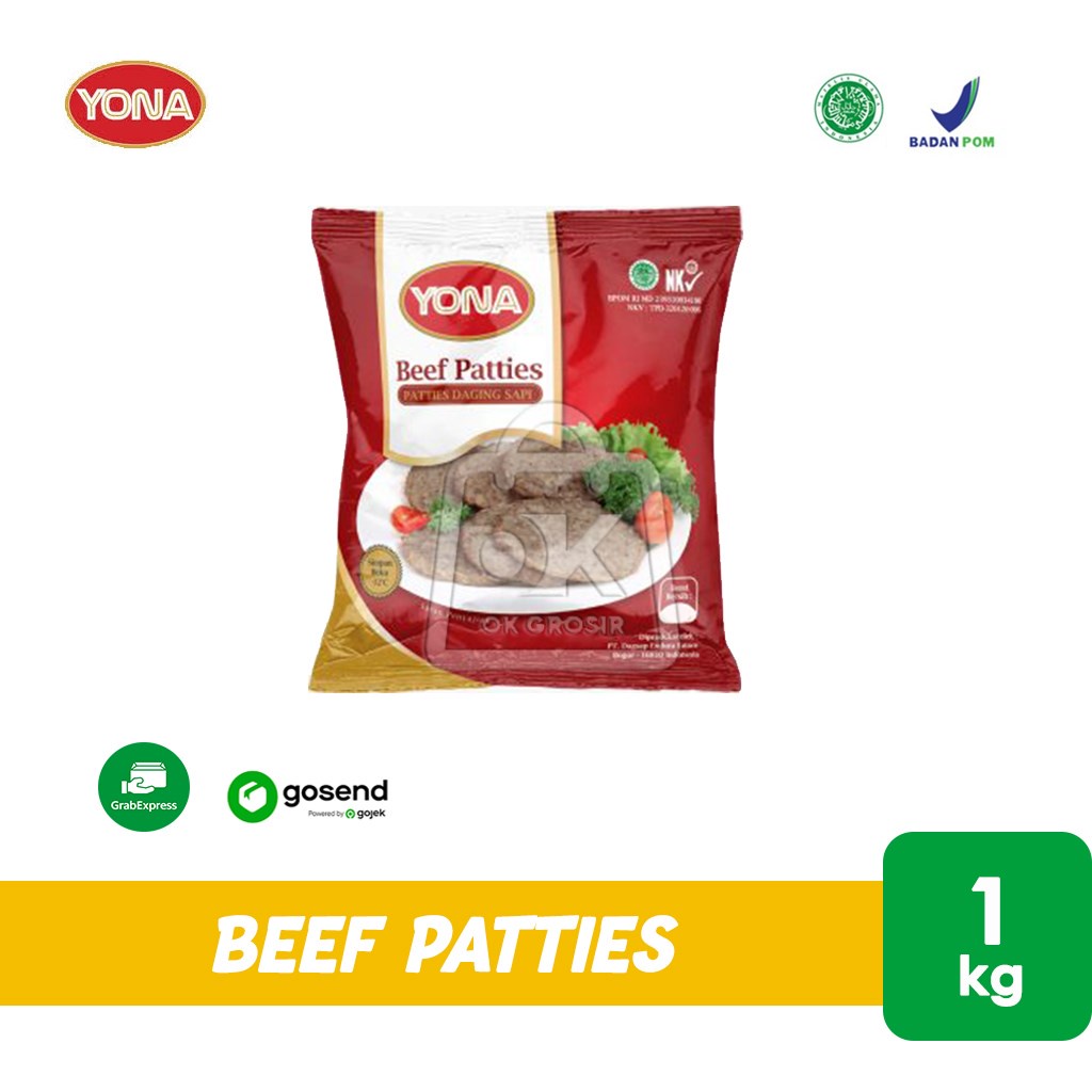 

Yona Beef Patties / Burger Daging Sapi isi 20 pcs (1 kg) KHUSUS GOSEND