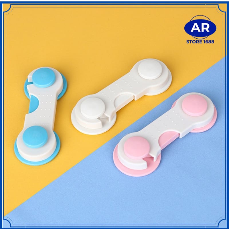 AR-KUNCI PENGAMAN LACI LEMARI KULKAS / PENGAMAN PINTU KULKAS LEMARI / 3M ADHESIVE CHILD LOCK / BABY SAFETY LOCK