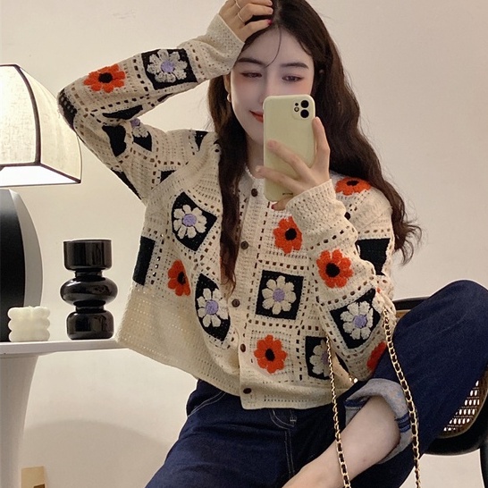 Baju Rajut Wanita Cardigan Kancing Premium Outer Korea Casueal Top