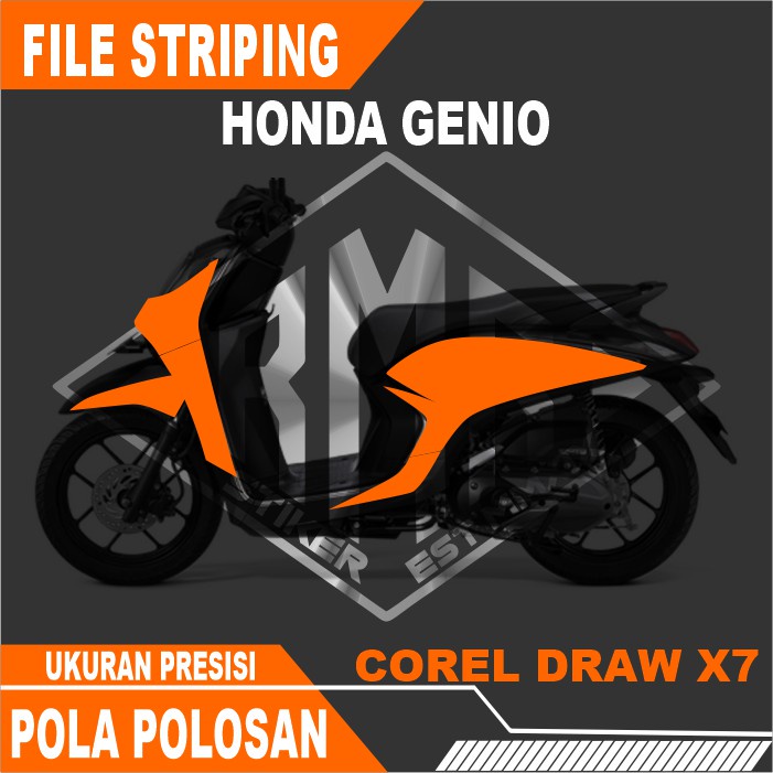 File Pola / Mentahan Striping Honda Genio