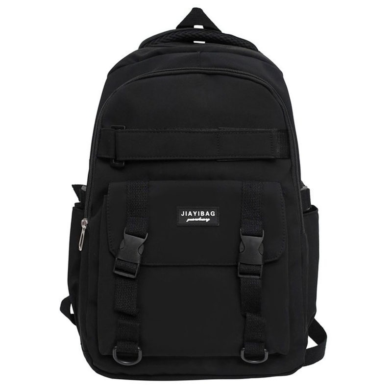 YOOHUI BB015 Tas Ransel Wanita Ransel Korea Backpack Min Tao Bag Fashion Ulzzang Korea Tas Min Tao Bag Sekolah Tas Ransel Anak Sekolah Karakter Perempuan Tas Karakter Polos Ransel Tas Ransel Olahraga-BB026-Black