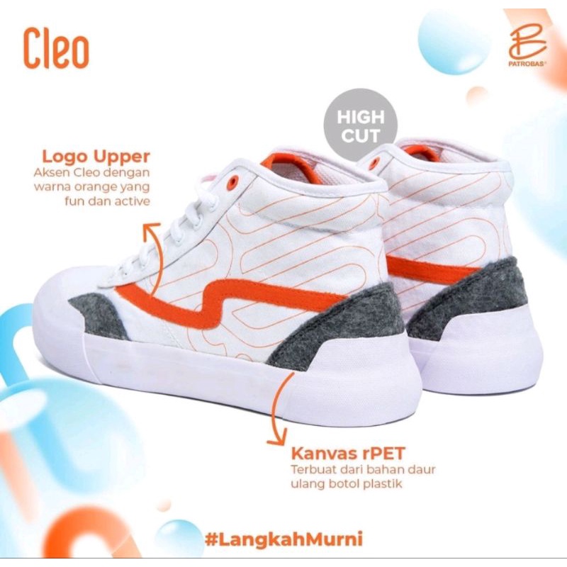 Sepatu Patrobas x Cleo #LangkahMurni PATROBAS ( SIZE 36-44 )