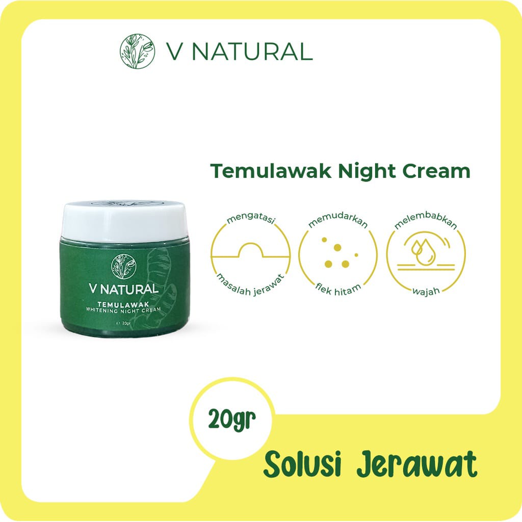 V Natural Whitening Night Cream 20 gr