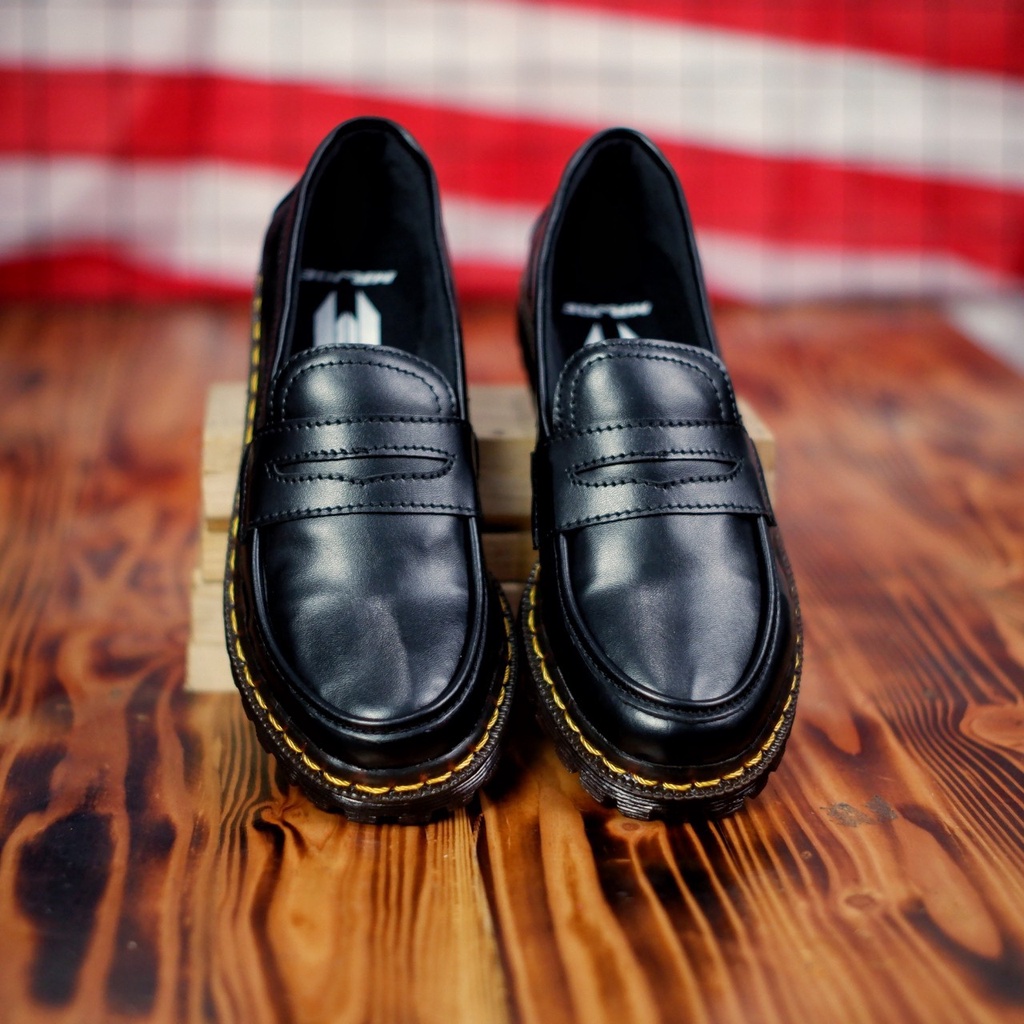 Sepatu Loafer cewe Formal Kasual Kulit Asli Slip On Kerja Kantor Kuliah || Sepatu Pantofel Kulit Pria Guru PNS Dosen Kondangan TRandy Kekinian