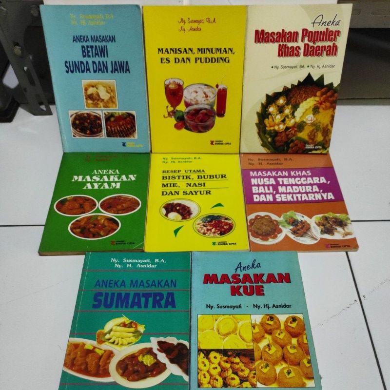 Jual Buku Resep Masakan Sunda, Sumatra, Bali, Madura, Ntt, Kue, Bubur ...