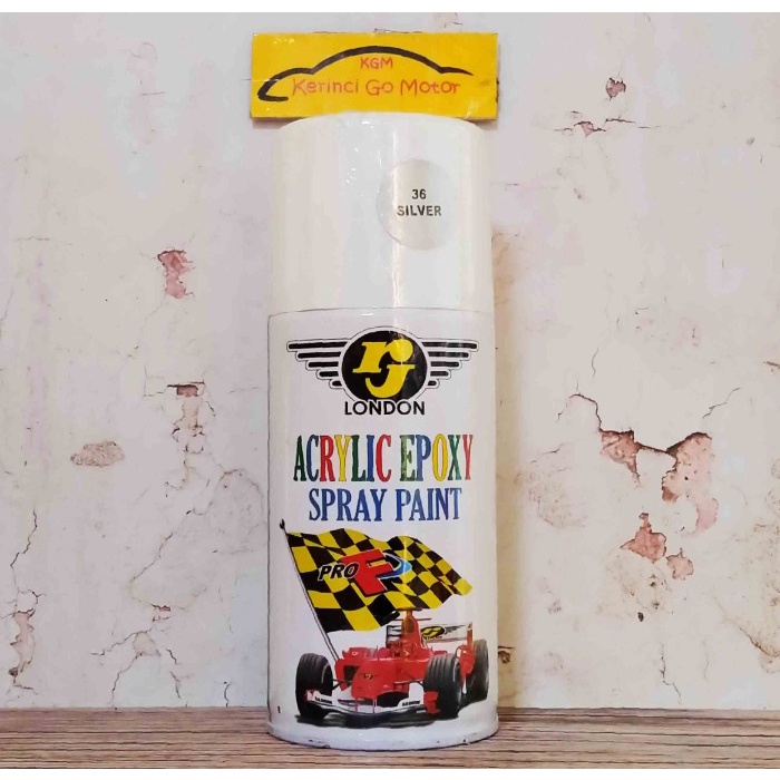 RJ LONDON SPRAY PAINT CAT SEMPROT SILVER BS3-B36 300cc