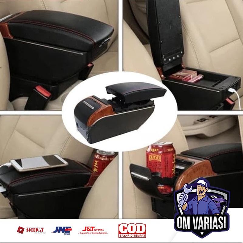 Armrest Universal Console Box USB Semua Mobil Akina Racing