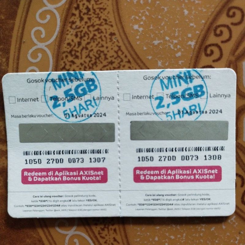 axis aigo 2.5gb 5hari ( 1.5gb nasional)