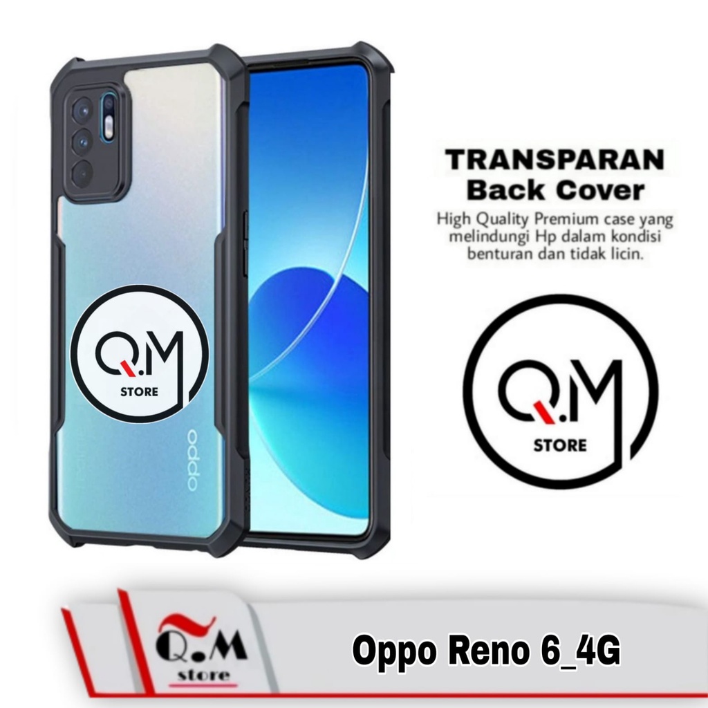 Case Oppo Reno 6 4G Shockproof Transparent Armor Casing Pelindung Back Cover