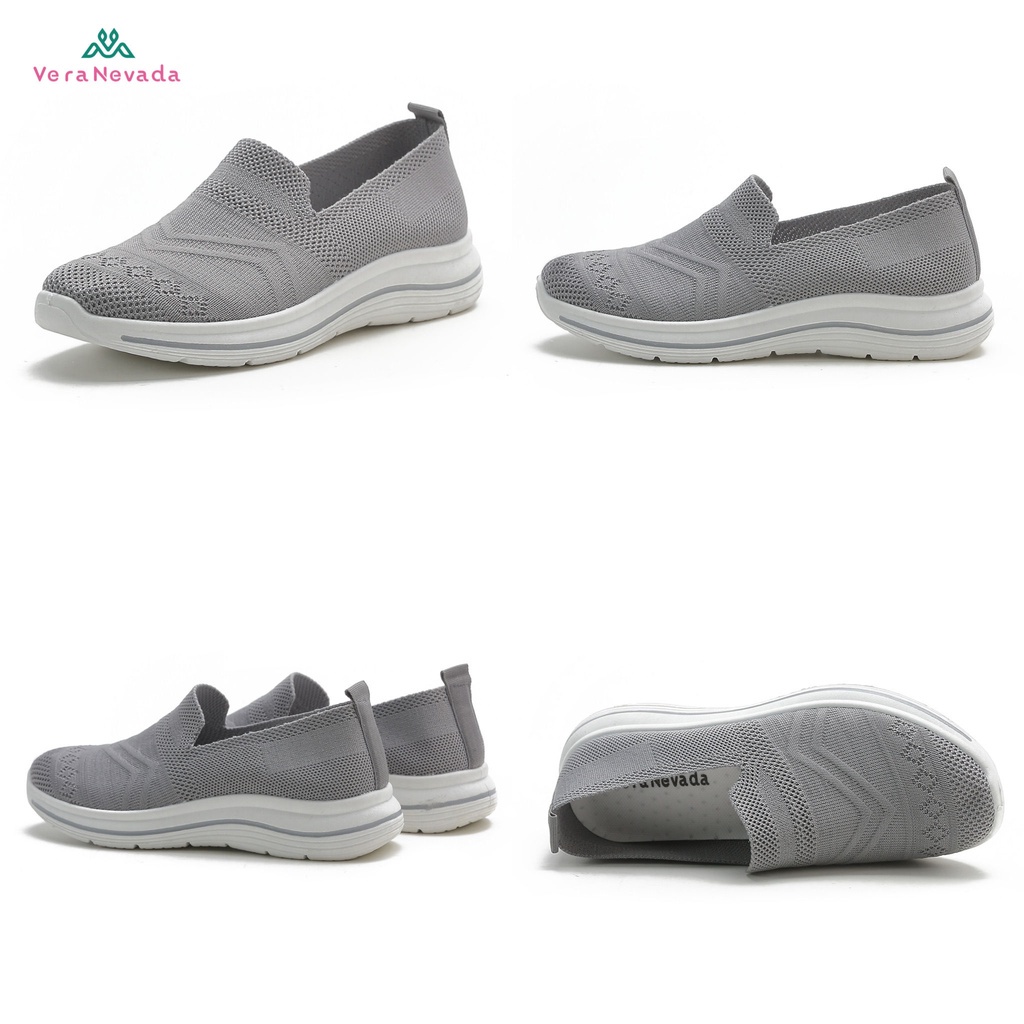 Vera Nevada Sepatu FlyKnit Flat Slip On Wanita Shoes #VL01