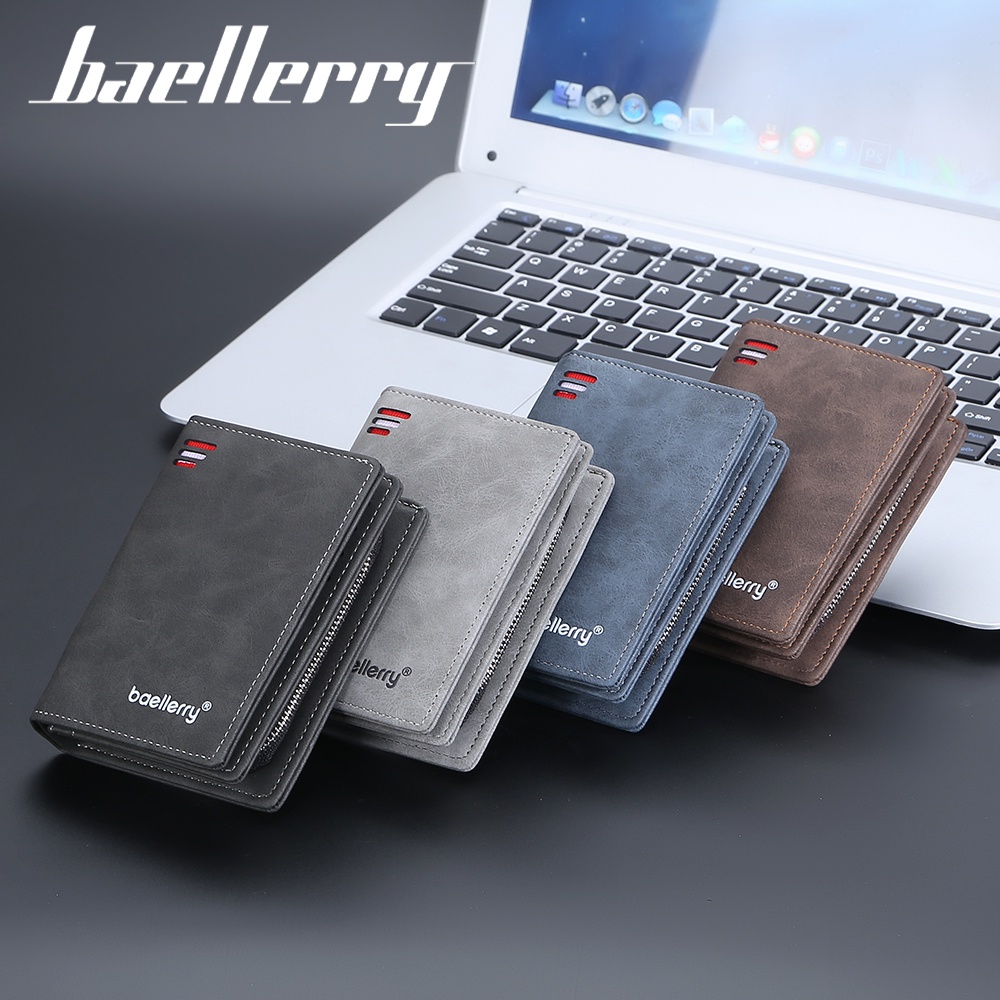 BAELLERRY D3241 Dompet Pria Bahan Kulit PU Leather Premium WATCHKITE WKOS