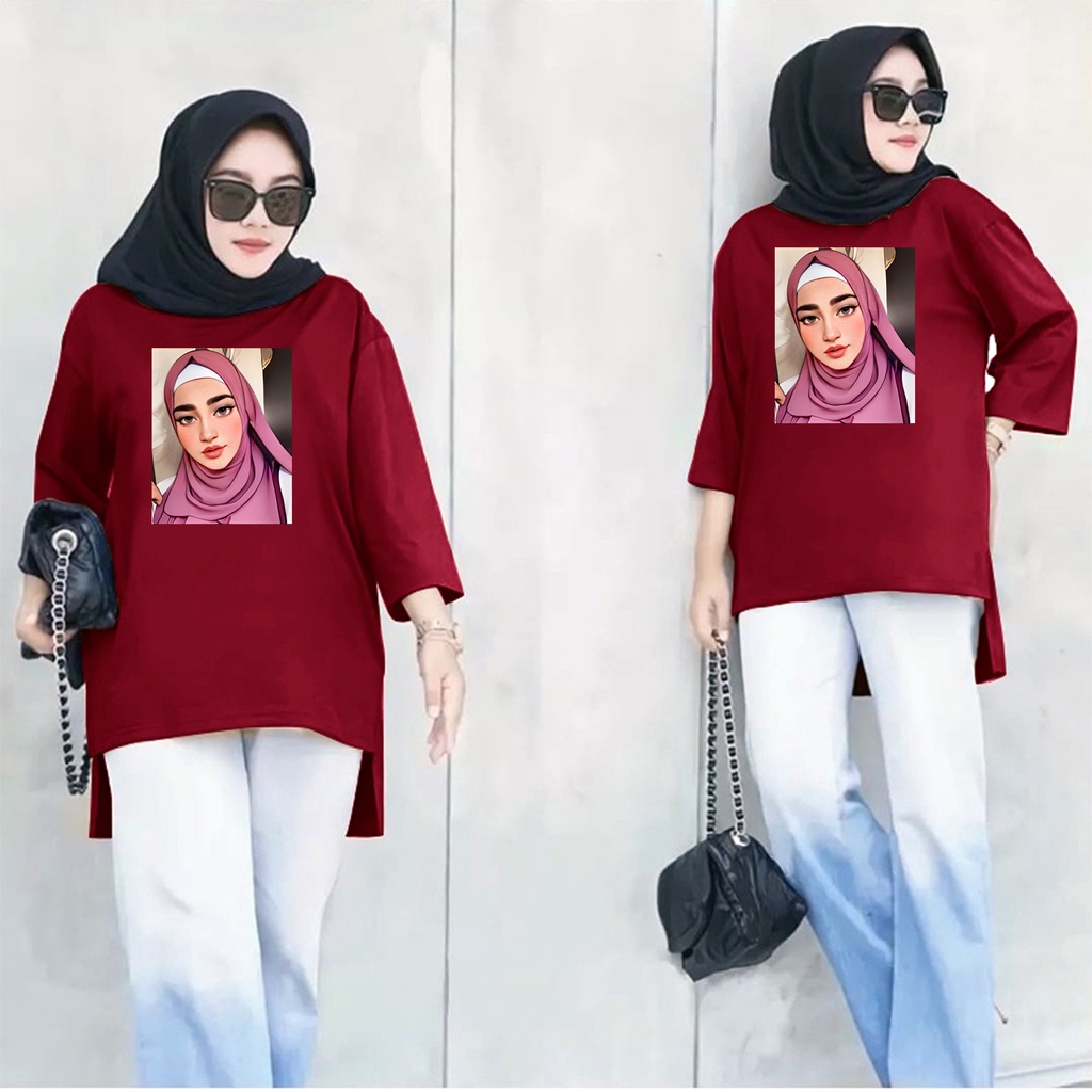 GSC - Long Tunik ANIME Girl Cadar 006 / Tunik Panjang Wanita Crepe premium