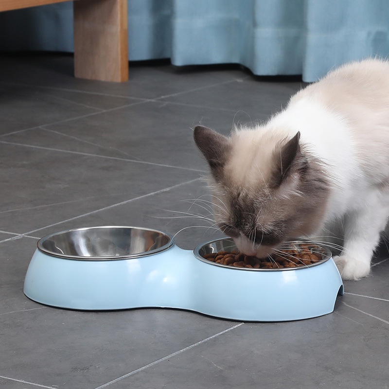 DONGWU TEMPAT MAKAN HEWAN PIRING MANGKOK MINUM MAKAN ANJING KUCING PET PLATE BWOL STAINLESS STEEL