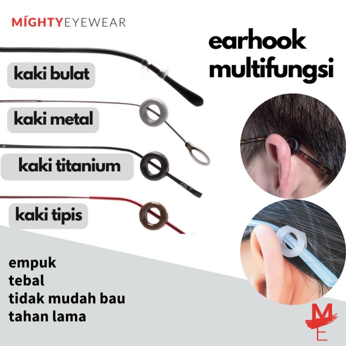 EAR HOOK bulat earhook karet kacamata pengait kacamata / anti slip