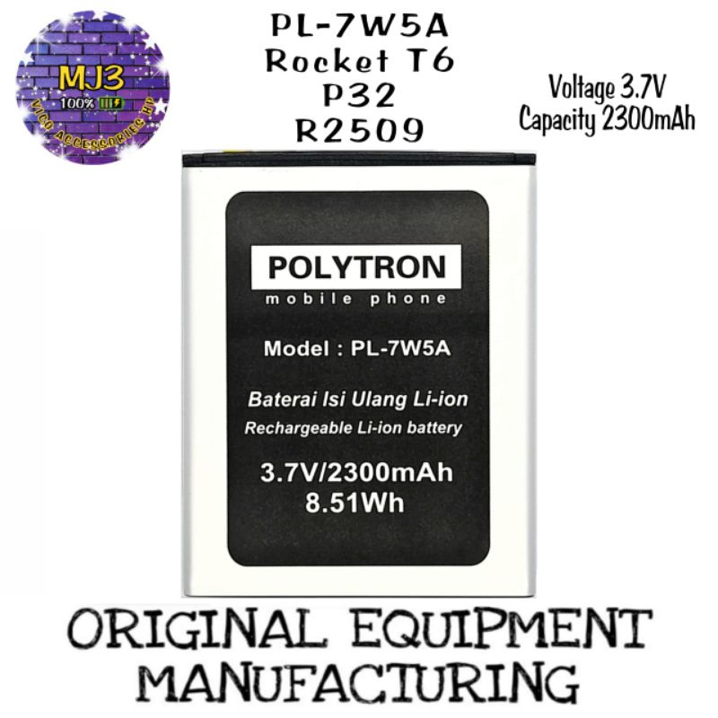 Baterai Polytron PL-7W5A P32 R2509 PL 7W5A battery batre bat