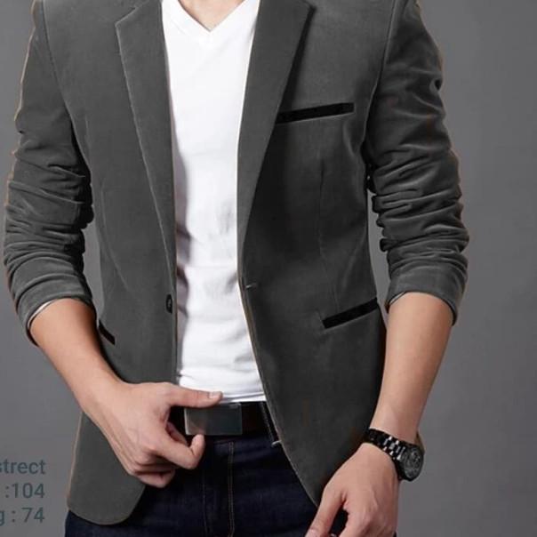 [JAS WILLY ABU TUA SC] jas pria katun stretch abu tua