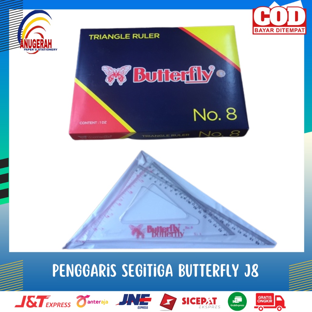 

PENGGARIS SET SEGITIGA BUTTERFLY J8 (PCS)