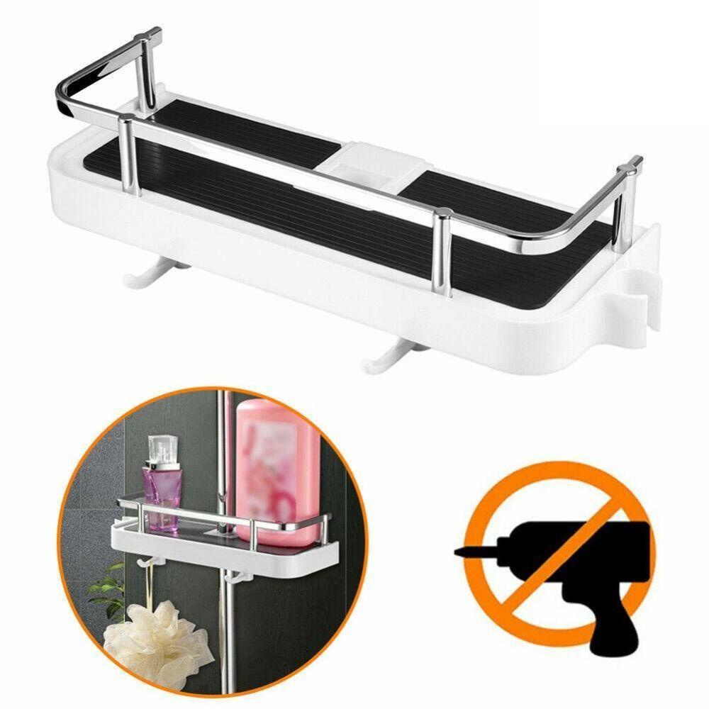 Solighter Shower Tempat Penyimpanan Organiser Kamar Mandi Shower Head Holder Tray Holder-Rak Aksesoris Storage Organiser