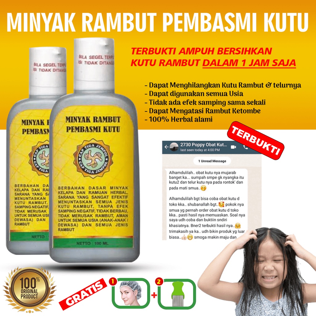 GROSIR 30 Botol - Minyak Rambut Pembasmi Kutu Rambut Ampuh dan Telurnya