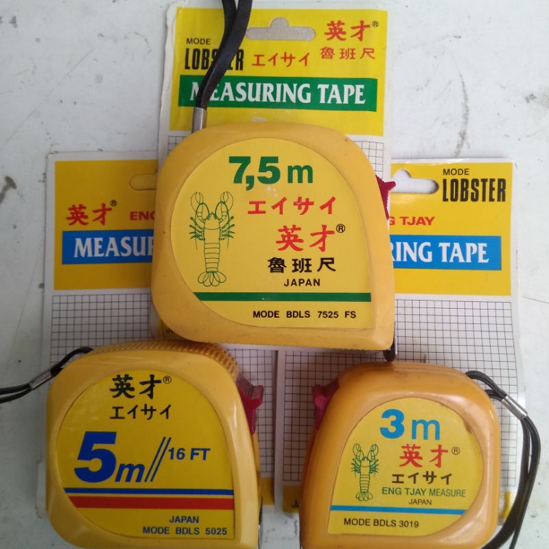 Imundex Meteran power tape Roll 3m 5m 7.5m hongsui lobster asli