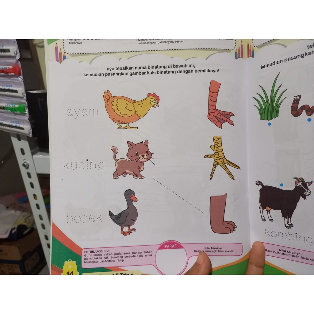 8 BUKU PAKET BELAJAR ANAK USIA 4-5 TAHUN / TK A UKURAN BESAR LM