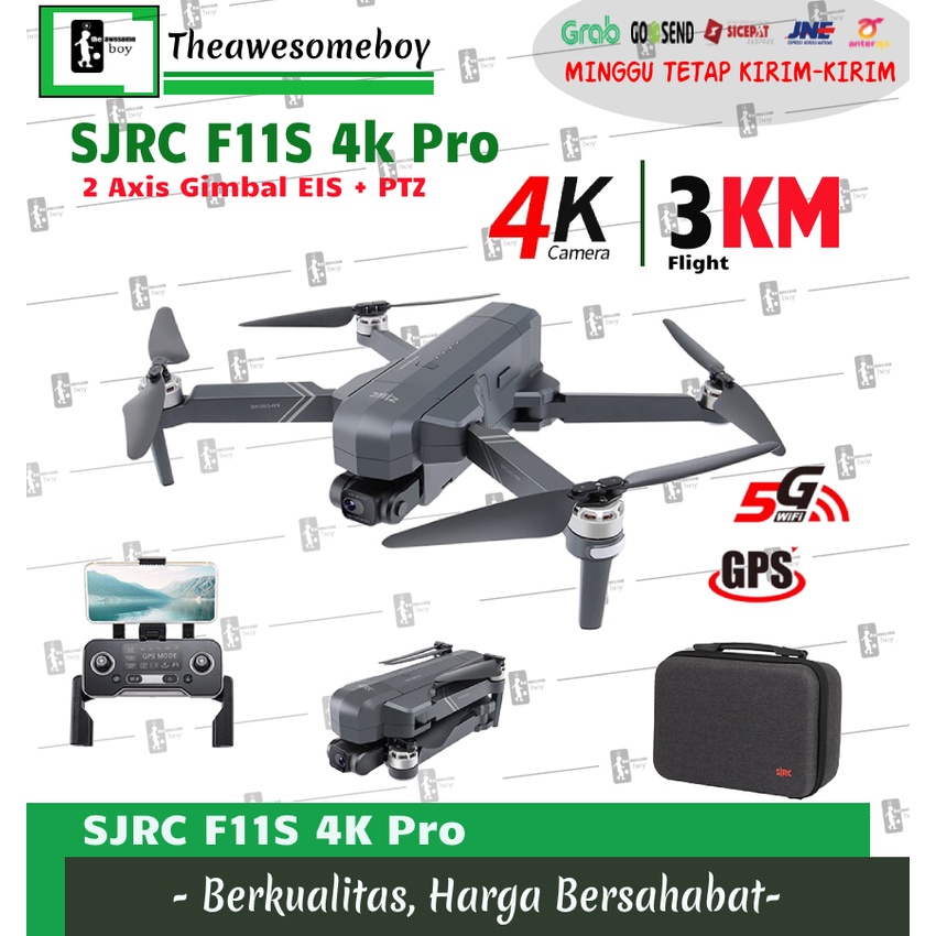 SJRC F11S 4K Pro Drone 2 Axis Gimbal EIS Camera Wifi 3KM Upgrade F11
