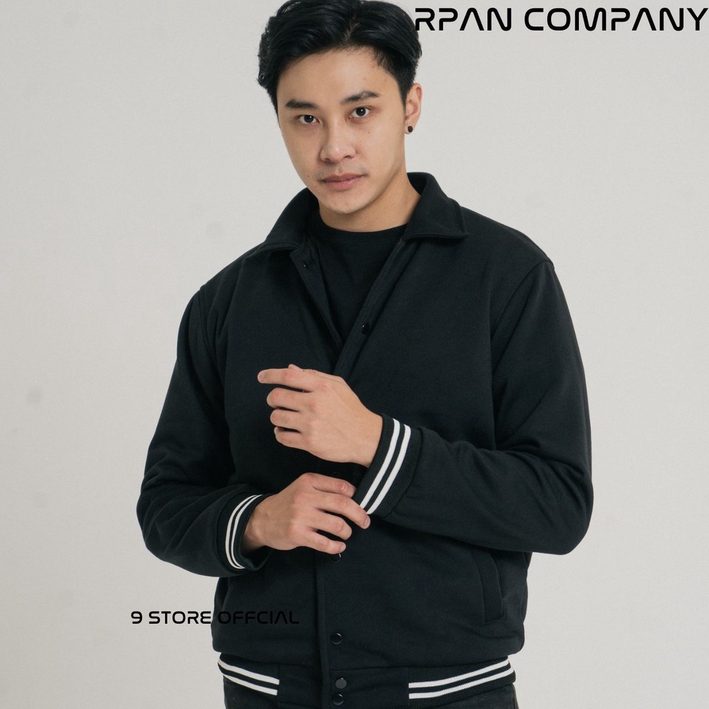 9Storeofficial - Varsity Jacket Baseball Leather Pria / Jaket Bomber Varsity Fleece / Jaket Baseball Basic Pria Original   / Jaket Pria.