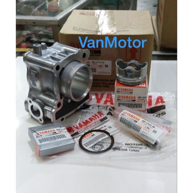 BLOK SEHER SILINDER NMAX N MAX AEROX R15 NEW V3 SET PISTON KIT ORI YAMAHA YGP 100%