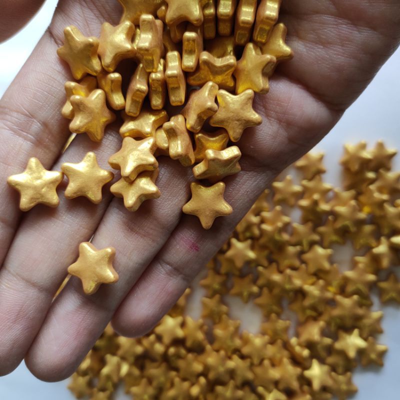 

Spikel/Sprinkle Bintang gold/Star gold (BISA DIMAKAN/FOODGRADE)